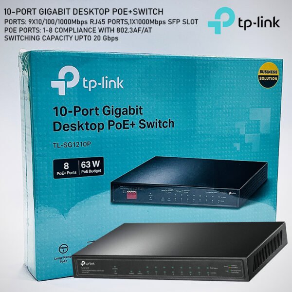 TP-LINK 10-Port Gigabit Desktop Switch with 8-Port PoE+